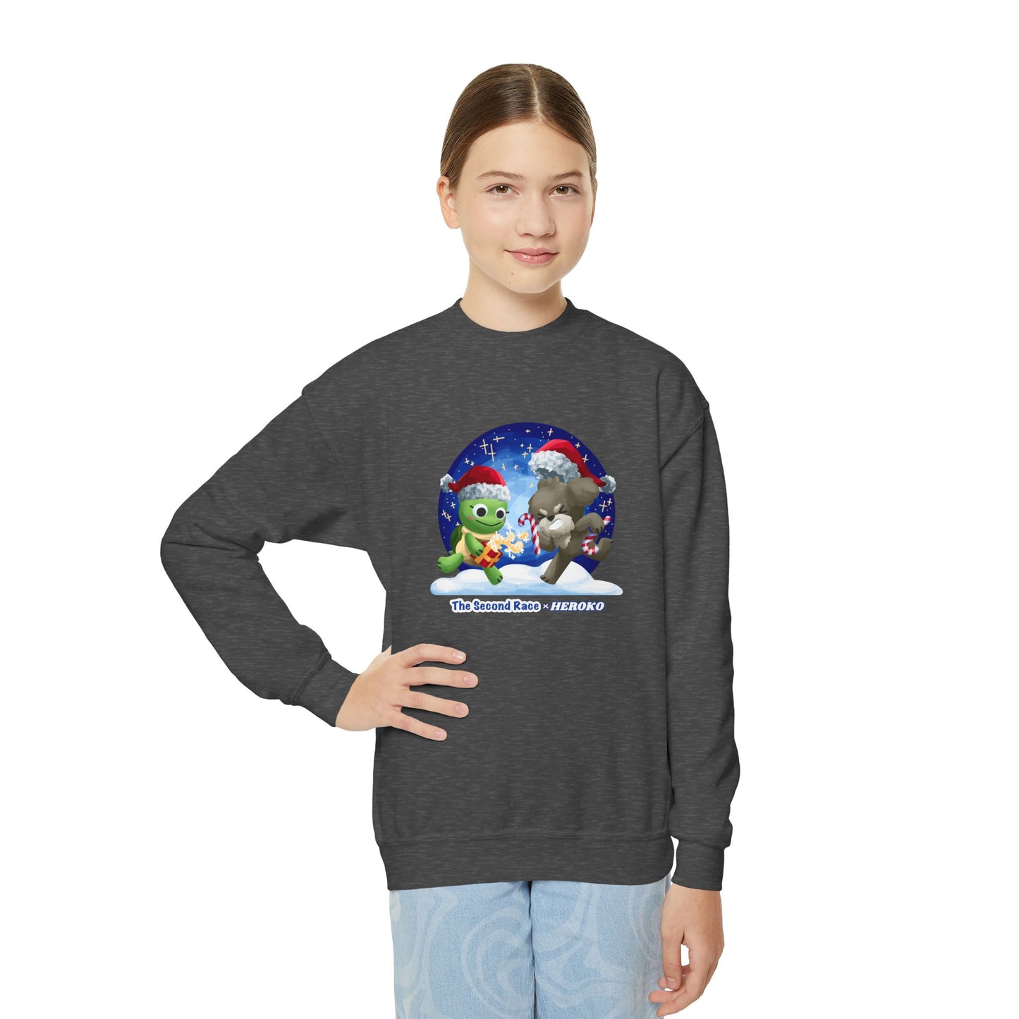 Kids Christmas Turtle and Puppy Crewneck Sweatshirt